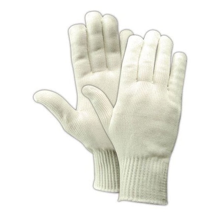 Magid Cleanroom Gloves, Nylon, 8in L, White, M, 12 PK 13NY-M